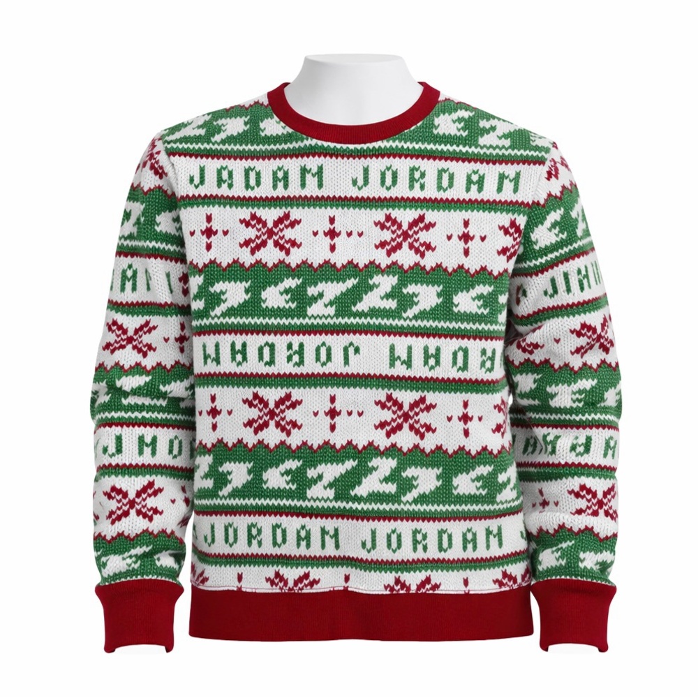 Jordan Boys Holiday Sweater Size L New With Tags Christmas Ugly Sweater Jumpman